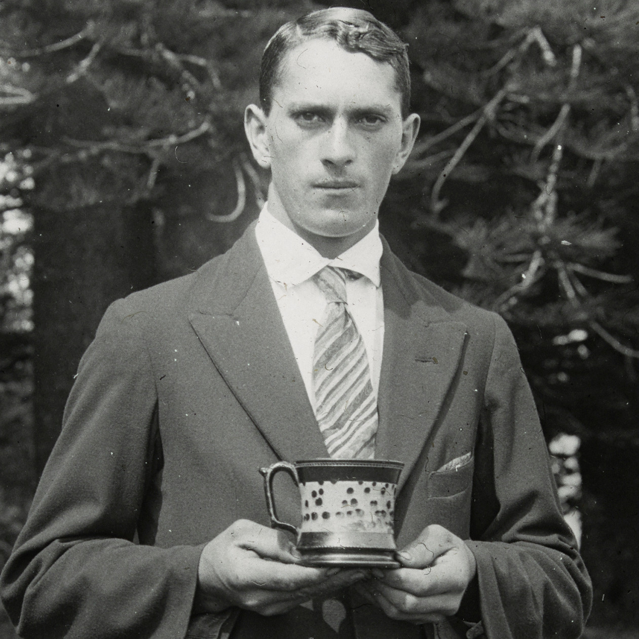 Josiah's ('Siah's') Cup held by Jim Edwards