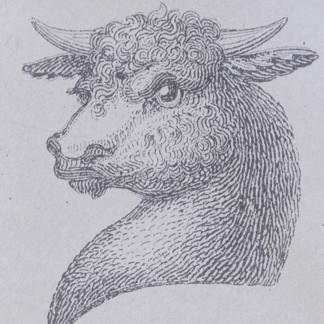Crest on torse: A bull's head