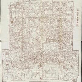 旧北京市街地图. Jiu Beijing shi jie di tu.