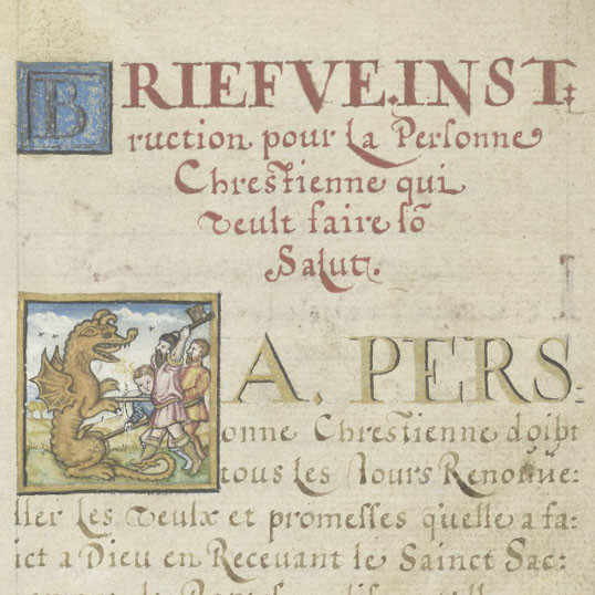 Briefve instruction pour la personne Chrestienne qui veult faire son salut 