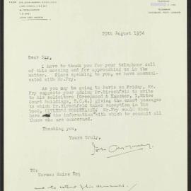Correspondence between Norman Haire, John Murray and Magnus Hirschfeld