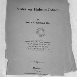 Notes on Hobson-Jobson