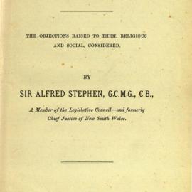 Australian divorce bills : the objections raised to them, religious and social, considered