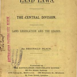 New South Wales land laws : the Central Division : land legislation and the leases