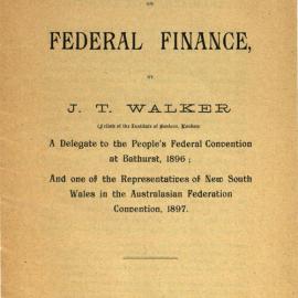 Notes on federal finance