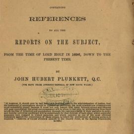 On the evidence of accomplices : containing references to all the reports on the subject, from the time of Lord Holt in 1696, down to the present time 