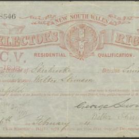 Electors right [in the name of] Walter Stimson for Smithfield, N.S.W 