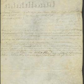Notice of transportation [to] Van Diemens Land [of] James Turner, groom. Sentenced to fifteen (?) years for highway robbery / Turner, James