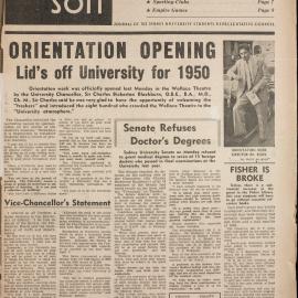 Honi Soit 1950 Issue 01