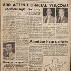 Honi Soit 1951 Issue 01