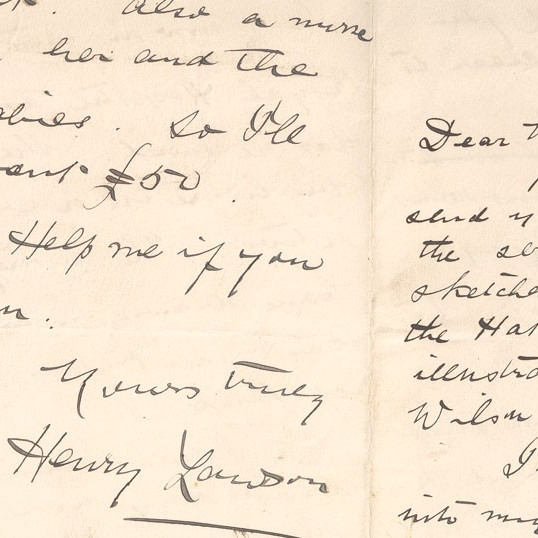 Letters relating to Henry Lawson's stay in England