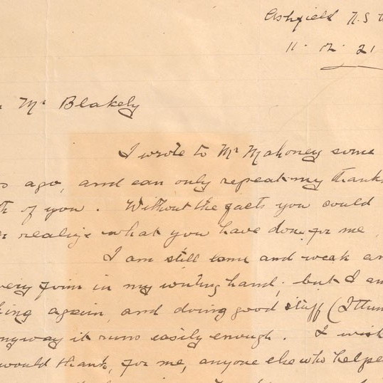 Letters from Henry Lawson to Arthur Blakeley