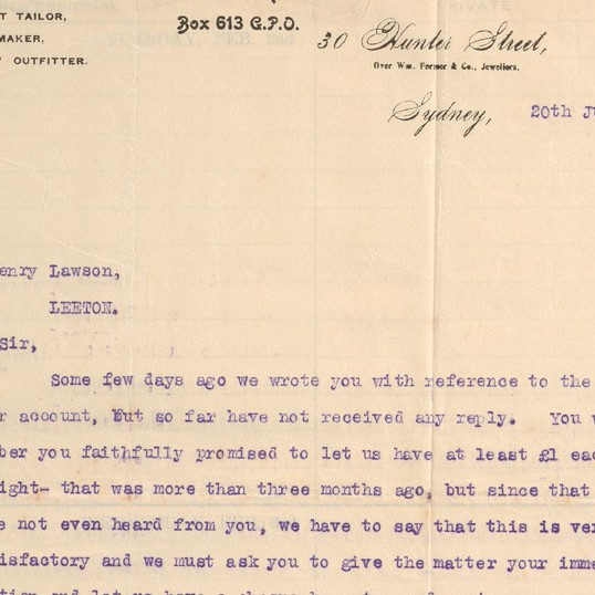 Henry Lawson's household book : Leeton 1916