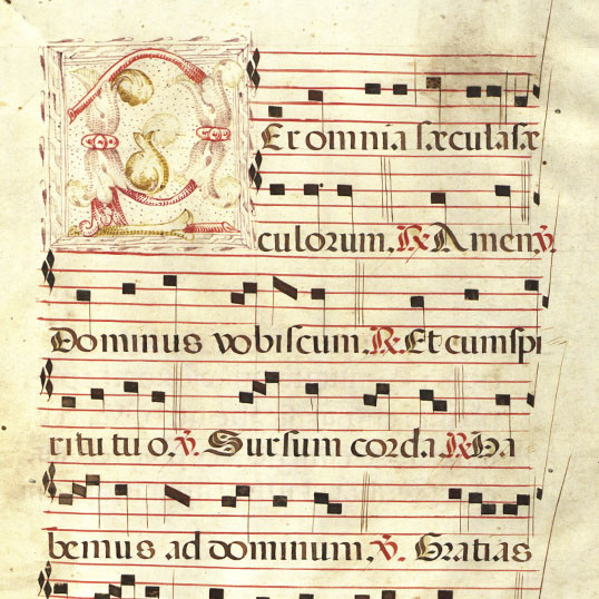 Spanish antiphonal (Sequens prefatio cusuo cantu dicitur a natiuitate)