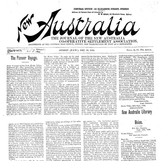 New Australia. Number 13a, December 18, 1893