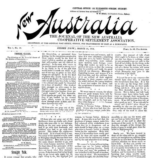 New Australia. Number 16, March 24, 1894
