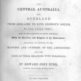 Journals of Expeditions of Discovery into Central Australia: Image of front page to volume 2