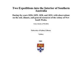Two Expeditions into the Interior of Southern Australia