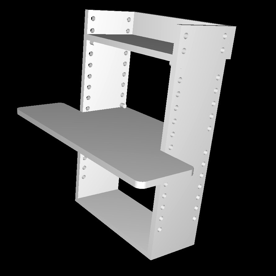 Homemade standing desk 3D model