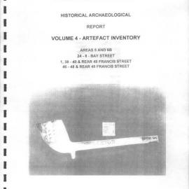 Grace Bros. Broadway Historical Archaeological Report Artefact Inventory.  Volume 4.