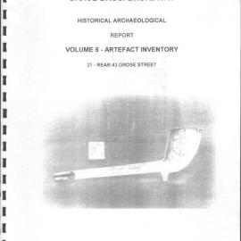 Grace Bros. Broadway Historical Archaeological Report Artefact Inventory.  Volume 5.