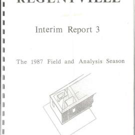 Regentville Interim Report 3. The 1987 Field and Analysis Season. Volume 1.
