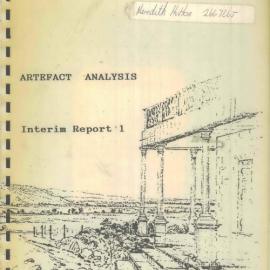 Regentville Joint Field Project Artefact Analysis Interim Report 1.