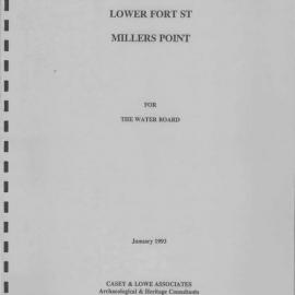 Archaeological Monitoring: Lower Fort St Millers Point.