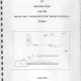 Archaeological Monitoring of Historic Sites for the Rouse Hill Infrastructure Project (Stage 1) Works.