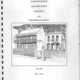 Excavation Report Darling House, Millers Point, Volume 3.