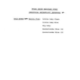 Evans Shire Heritage Study Industrial Archaeology Inventory