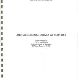 Archaeological Survey at Fern Bay.
