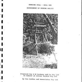 Hawkins Hill, Hill End. Assessment of Mining Relics.