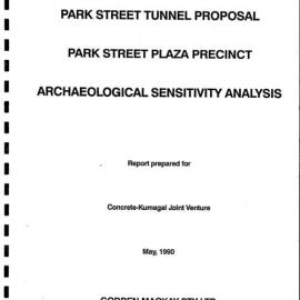 Park Street Tunnel Proposal. Park Street Plaza Precinct. Archaeological Sensitivity Analysis.