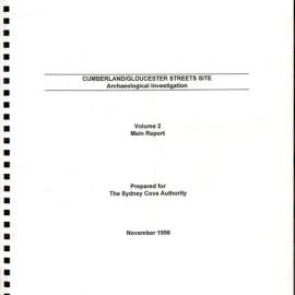 Cumberland Street/ Gloucester Streets Site. Archaeological Investigation. Volume 2. Main Report. [Colour version 1 of 8 pdfs]