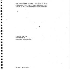 The Hydraulic Hoists, Remains of the Hydraulic Lift System and Electric Lift System in Building 89 Garden Island Dockyard. [No date]