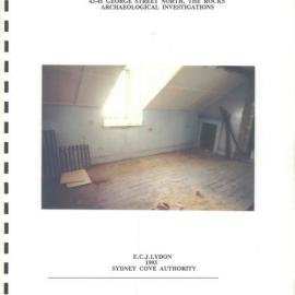 The 'Counting House' 43-45 George Street North, The Rocks Archaeological Investigations.
