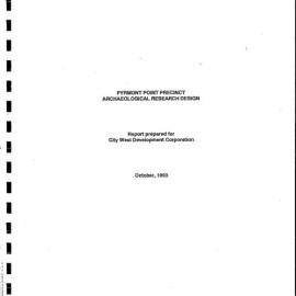 Pyrmont Point Precinct Archaeological Research Design.