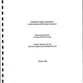 Pyrmont Point Precinct Archaeological and Heritage Assessment.