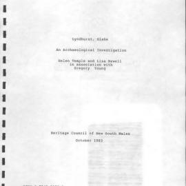 Lyndhurst, Glebe an Archaeological Investigation