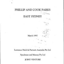 Heritage Assessment. Phillip And Cook Parks, East Sydney.