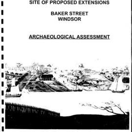 Hawkesbury Museum. Site of Proposed Extensions. Baker Street, Windsor. Archaeological Assessment.
